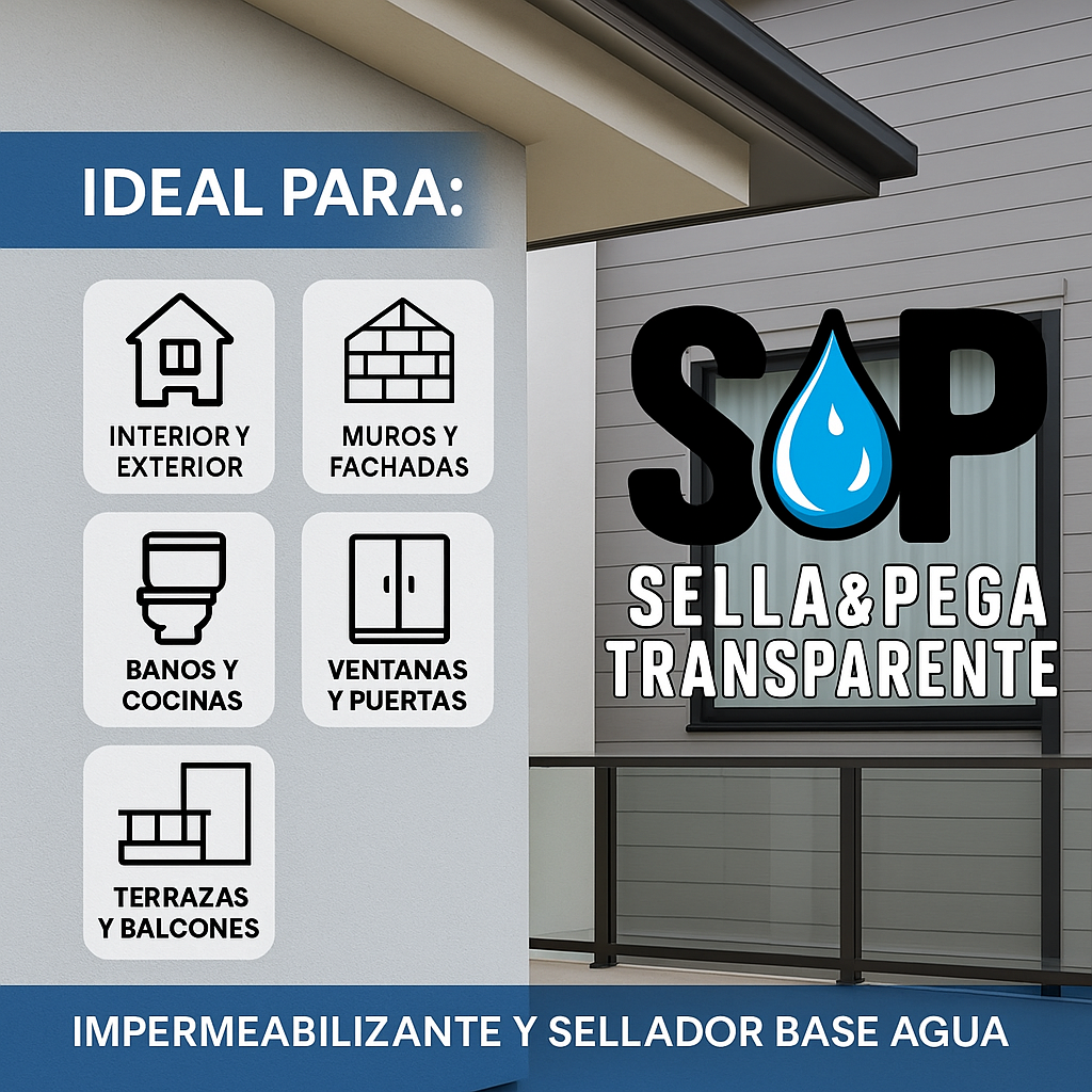 Impermeabilizante Sellador Pegamento Transparente 5 kg