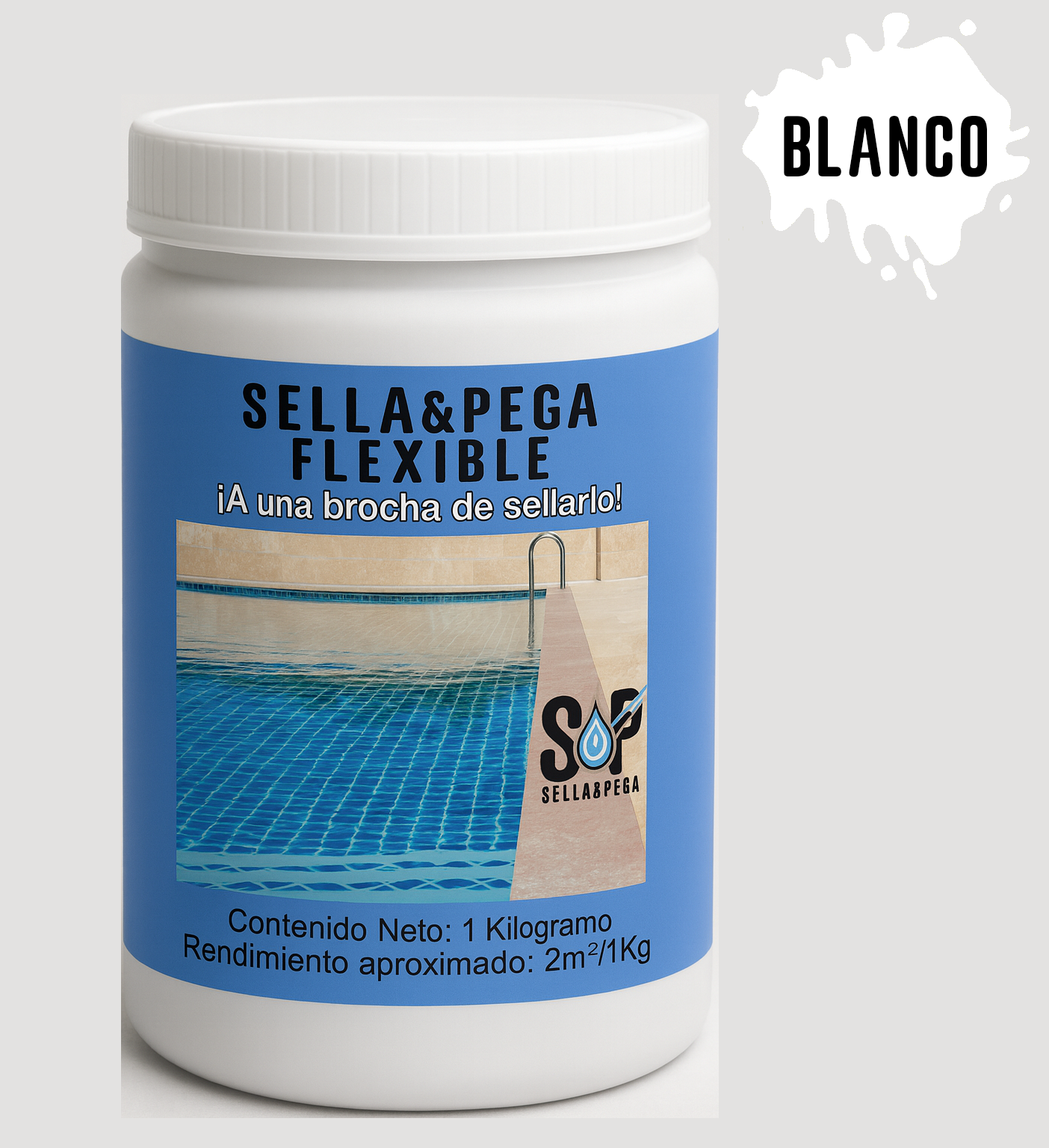 Sellador Grietas Alberca Aljibe Cisterna Pileta 1 kg