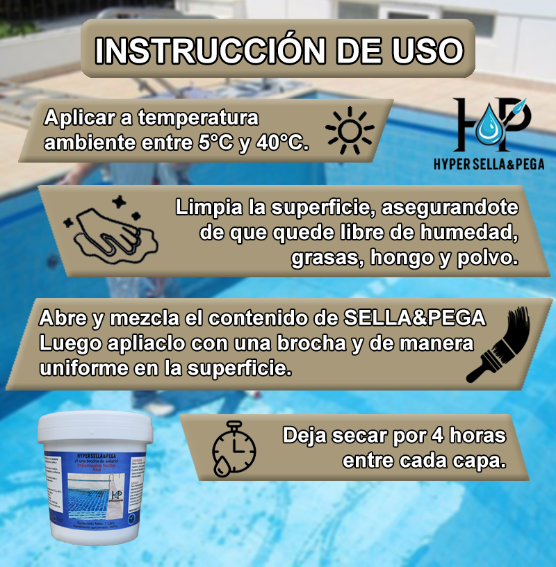 Sellador Grietas Alberca Aljibe Cisterna Pileta 1 kg